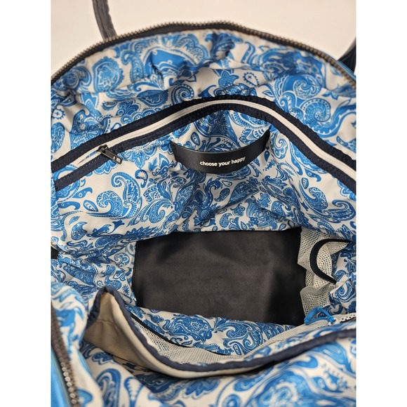 Lululemon Happy Hathaway Hour Blue Black Large Athletic Gym Tote Bag - Picture 13 of 16